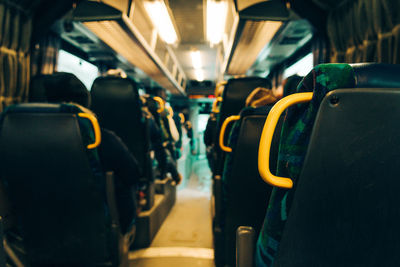 Interior of train