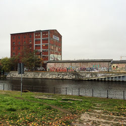 View of bridge over river