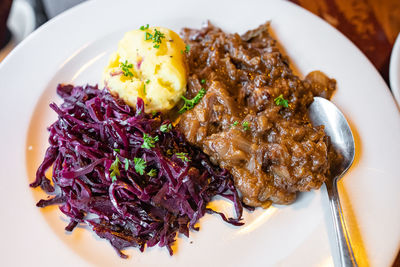 Close-up of food in plate