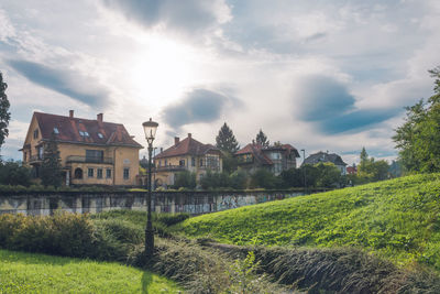 Panoramic shot of buildings against sky