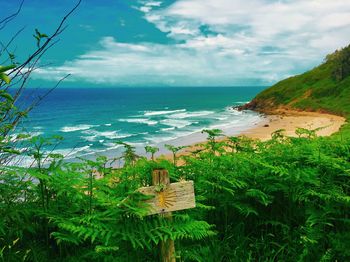 Scenic view of sea against sky