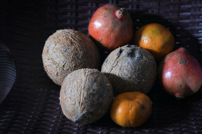 Close-up of apples on table