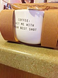 Information sign on wall