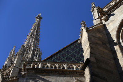 Low angle view of temple against clear sky