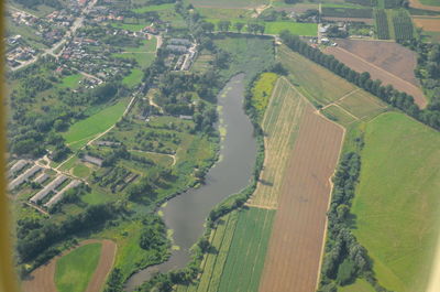 Aerial view of agricultural field
