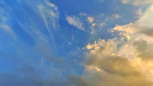 Low angle view of clouds in sky