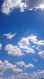 Low angle view of clouds in sky