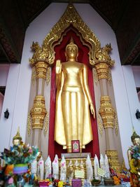 Low angle view of statue in temple