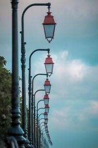 Street light against sky