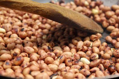 Close-up of roasted peanuts