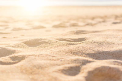 Close-up of sand at beach