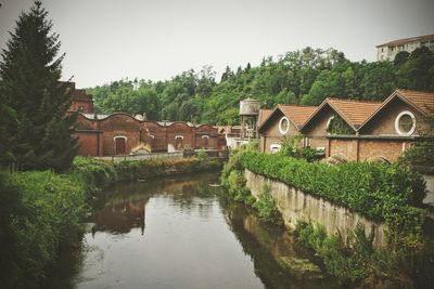 View of canal along buildings