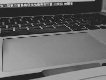 Close-up of laptop on table