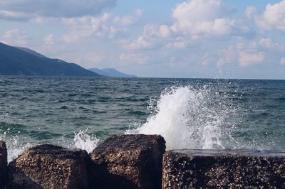 Scenic view of sea against sky