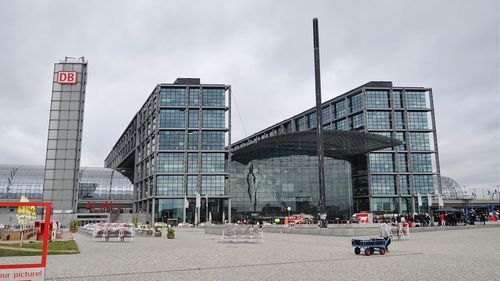 Modern office building against sky