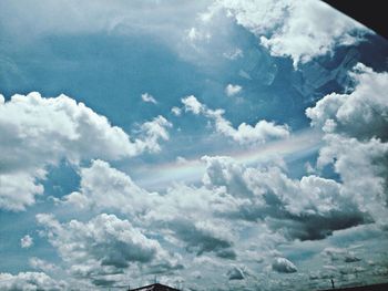 Low angle view of cloudy sky