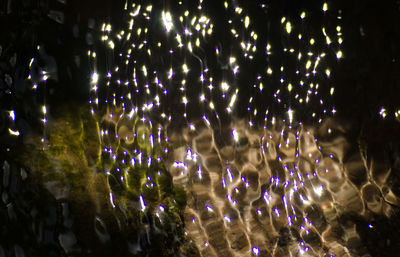 Abstract image of firework display at night