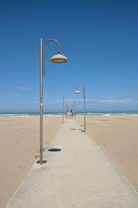 Scenic view of sea against blue sky