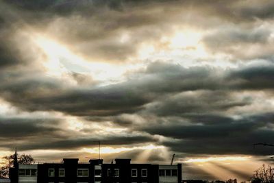 Low angle view of cloudy sky