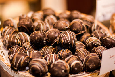 Close-up of food in market