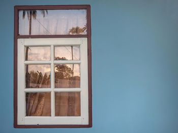 Window of house with reflection