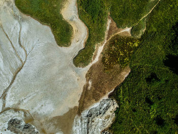 High angle view of stream