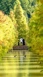 People in a lake