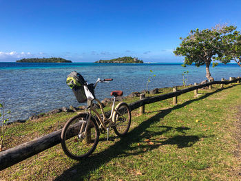 Biking in bora bora