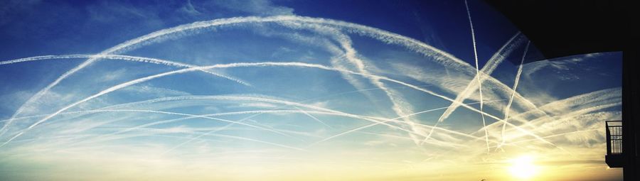 Low angle view of blue sky
