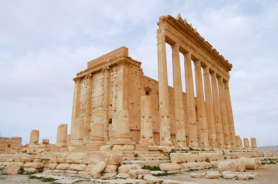 Low angle view of historical building against sky