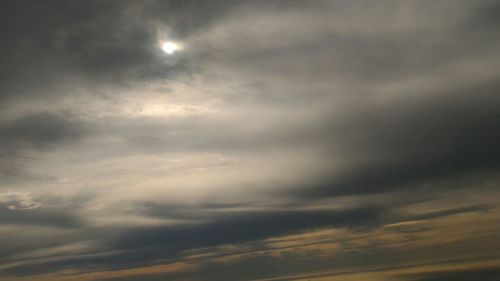 Low angle view of moon in sky