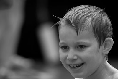 Close-up portrait of boy smiling