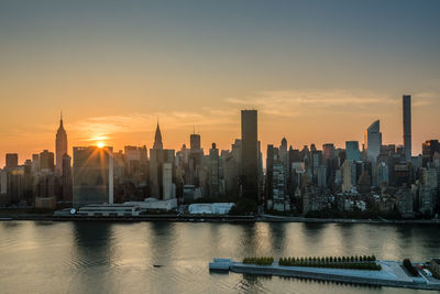 Cityscape at sunset