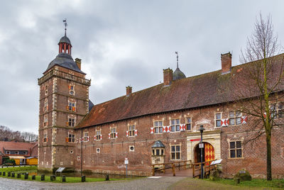 Exterior of old building against sky