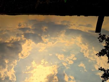 Scenic view of landscape against cloudy sky