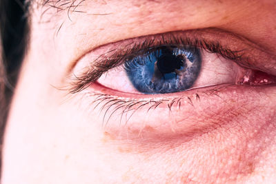Cropped image of young man eye