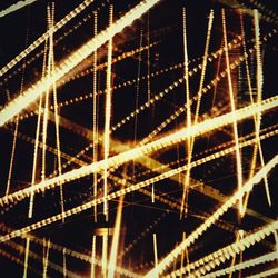 Full frame shot of illuminated lights against black background