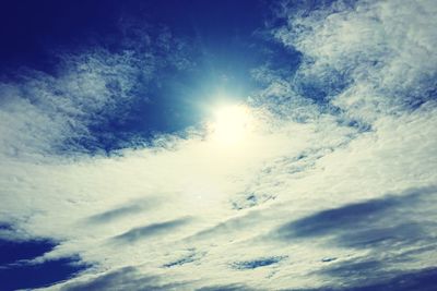 Low angle view of cloudy sky