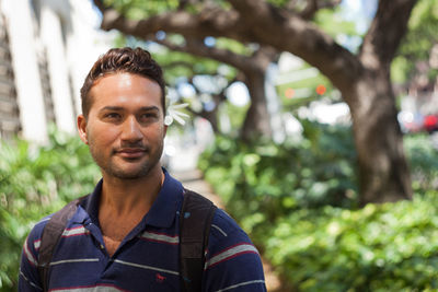 Portrait of smiling mid adult man