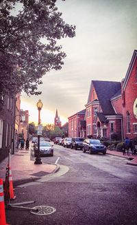 City street with buildings in background