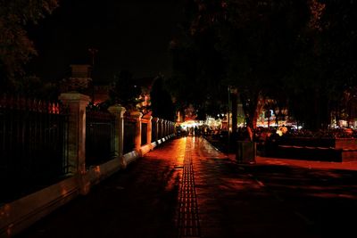 Illuminated city at night