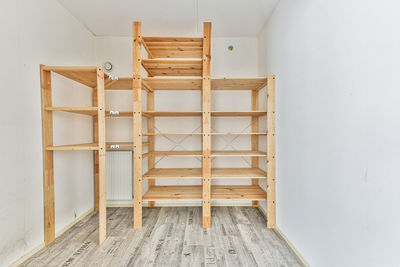 View of wooden furniture in room