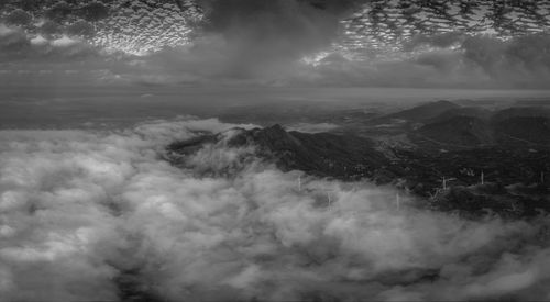 Scenic view of cloudscape over sea