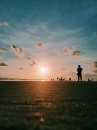 Sunset on parangkusumo beach