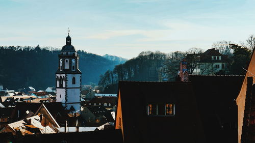 Buildings against sky in city