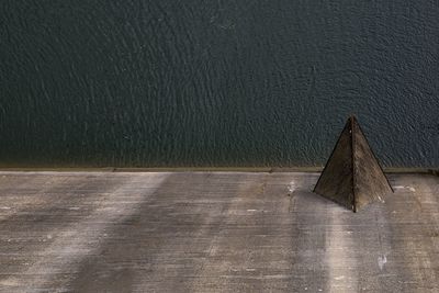 High angle view of dam