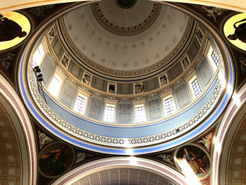 Low angle view of ceiling of building