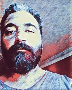 Close-up portrait of man