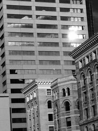 Low angle view of buildings in city