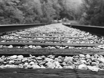 Close-up of railroad track